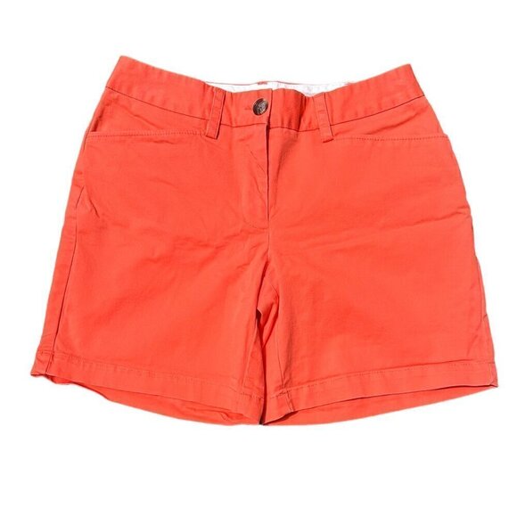 Lands' End Pink Salmon Chino Shorts Fit Style Two Women's Size 4 - Picture 1 of 4
